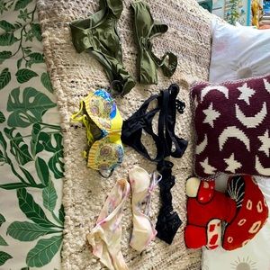 Bathing suits (bottoms/tops)/free people bra for sale ! CHEAP